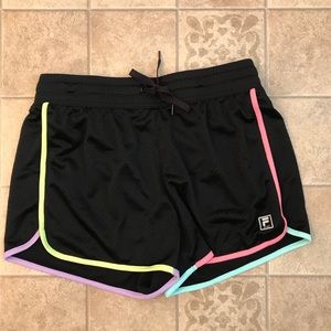 Fila Sport Black, “Rainbow” Bottom Shorts Size M